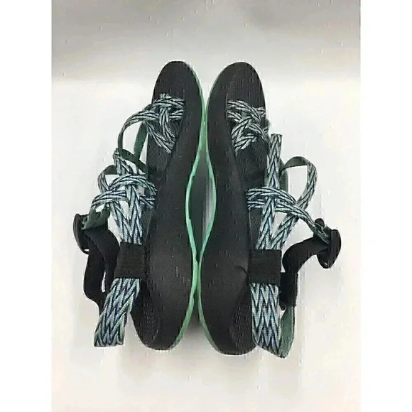 Womens CHACO ZX2 Classic Sz 7 Angular Teal Green Outdoor Strap Sandals Toe Loop - Picture 4 of 7